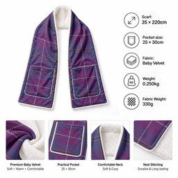Glencoe Tartan Hand-Warmer Pocket Scarf