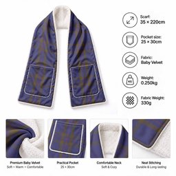 Elliot Tartan Hand-Warmer Pocket Scarf
