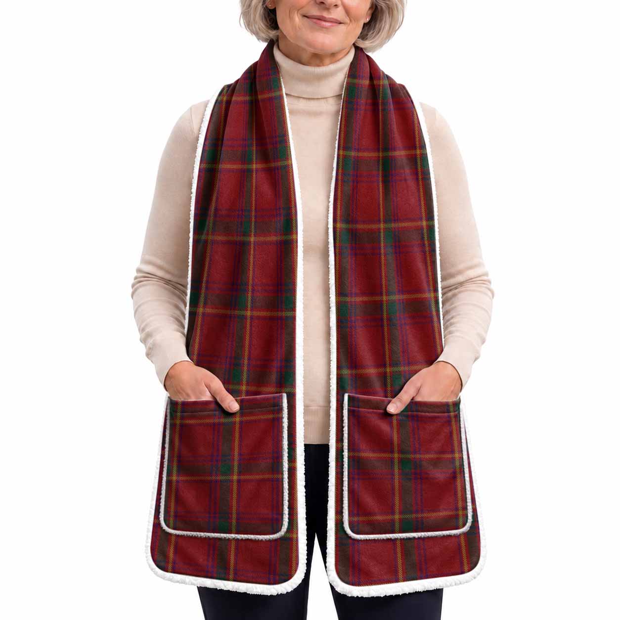 Galway Tartan Hand-Warmer Pocket Scarf