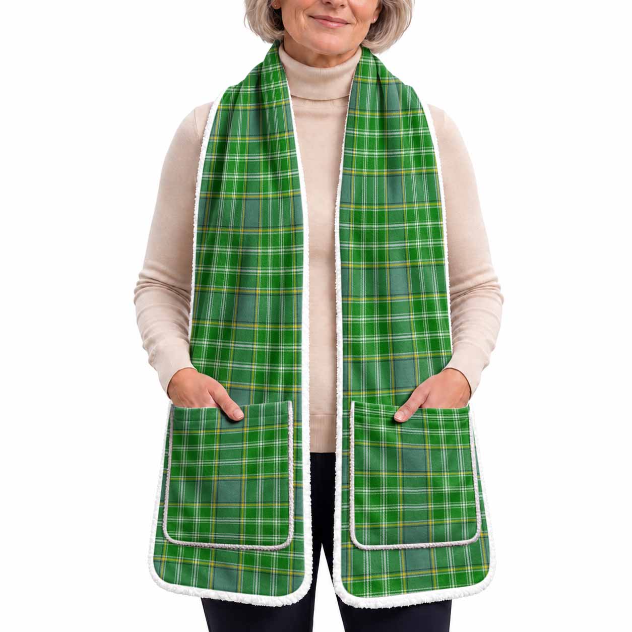 Currie Tartan Hand-Warmer Pocket Scarf