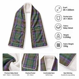 Isle of Skye Tartan Hand-Warmer Pocket Scarf