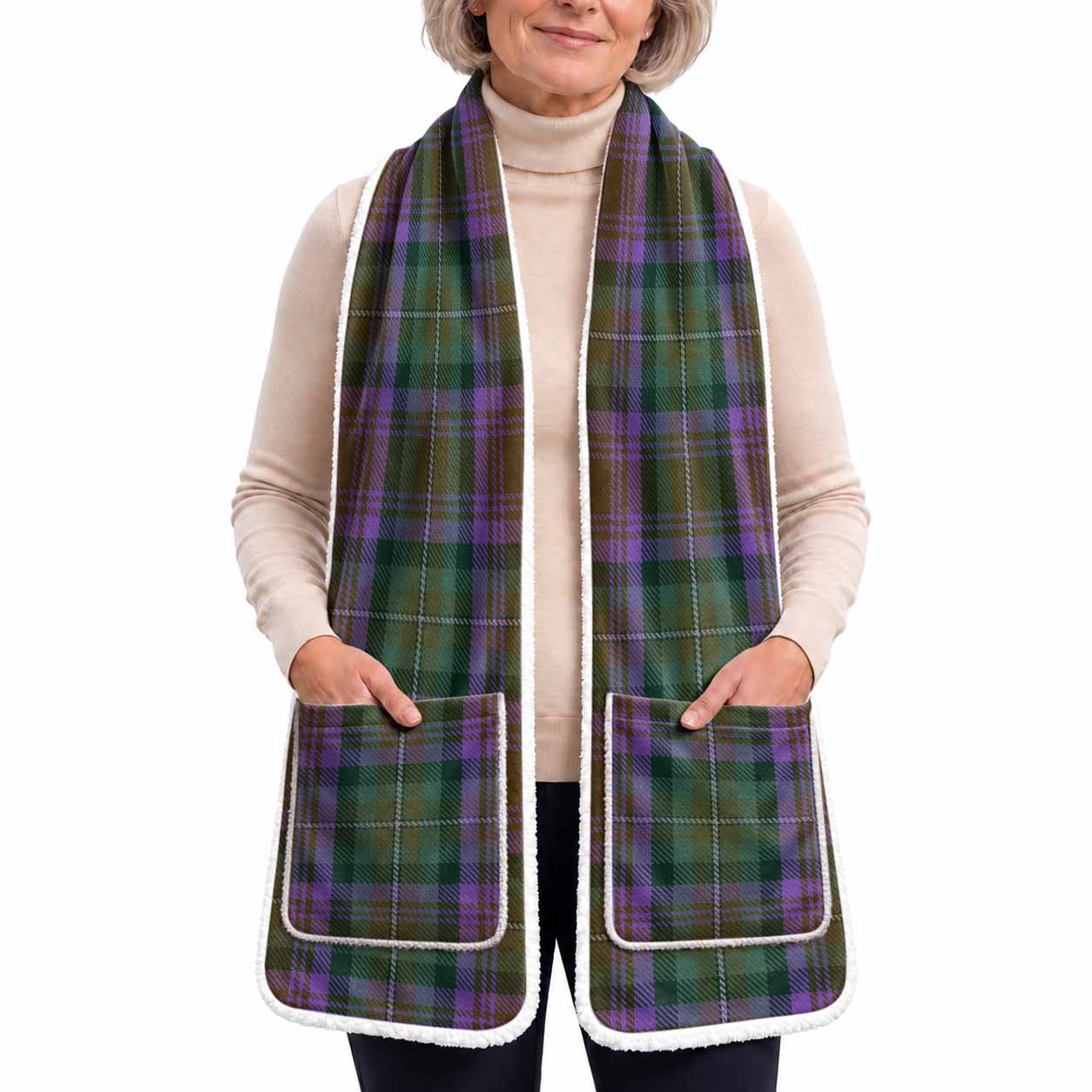 Isle of Skye Tartan Hand-Warmer Pocket Scarf