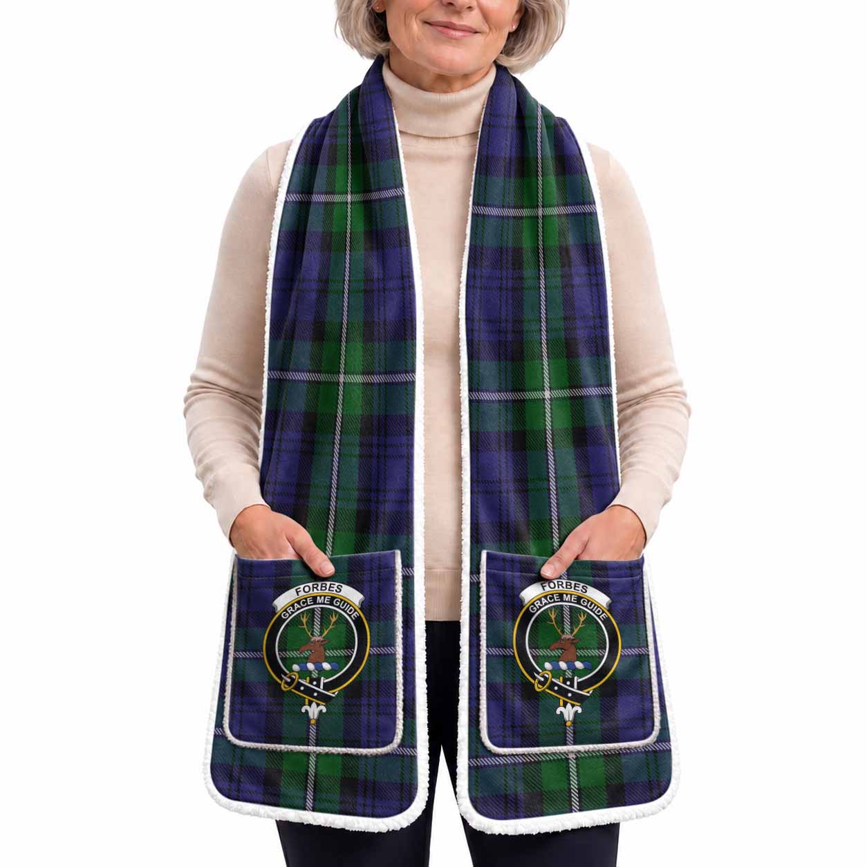 Forbes Tartan Crest Pocket Scarf - Ultimate Plaid Gift Wrap