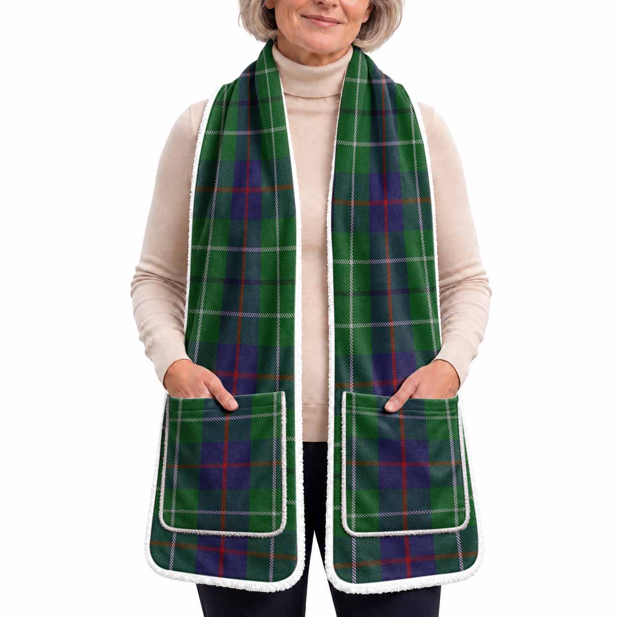 Duncan Tartan Hand-Warmer Pocket Scarf