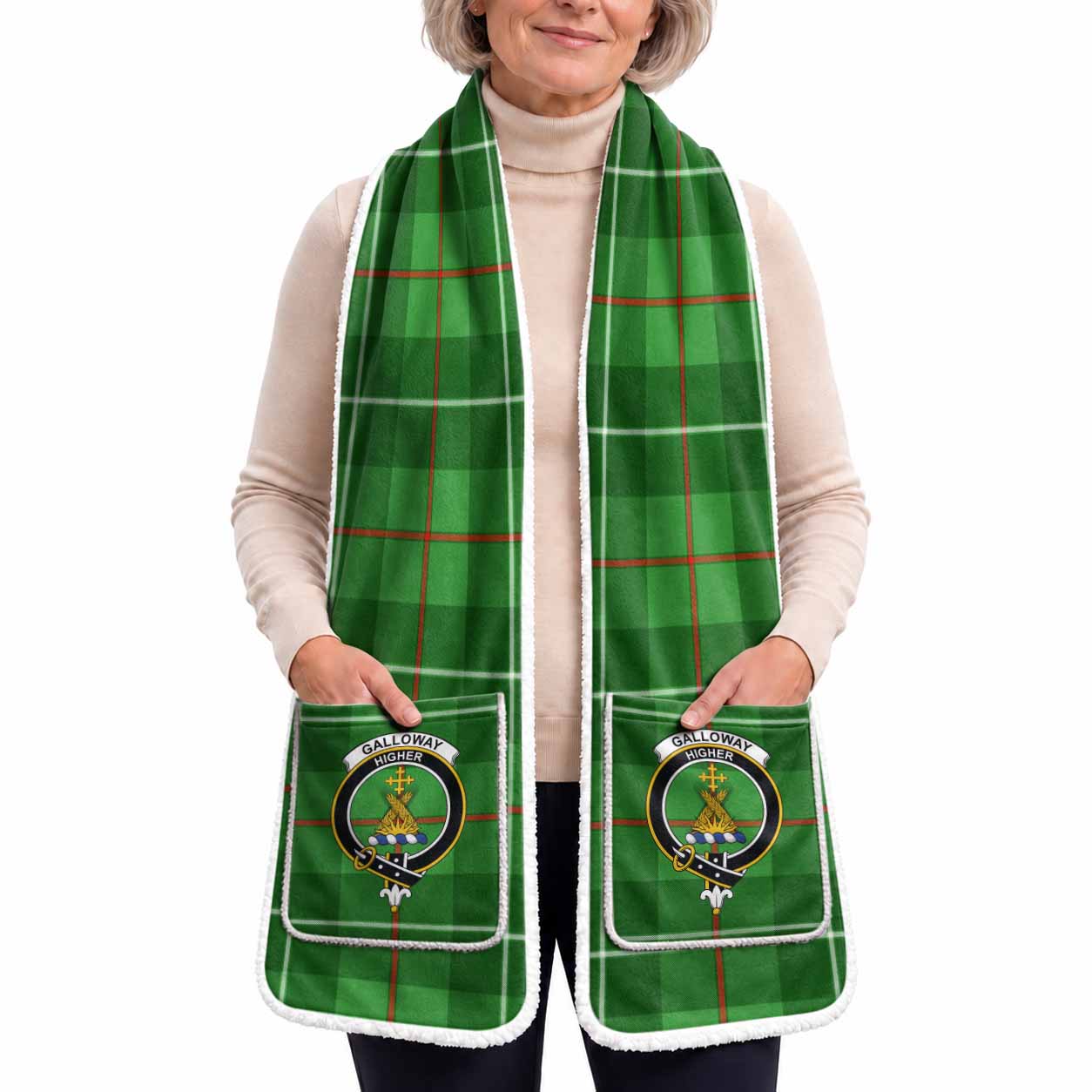 Galloway Tartan Crest Pocket Scarf - Ultimate Plaid Gift Wrap