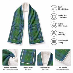 Johnstone (Johnston) Tartan Hand-Warmer Pocket Scarf