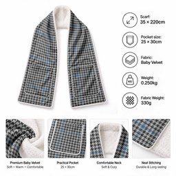 Gladstone (Gladstanes) Tartan Hand-Warmer Pocket Scarf