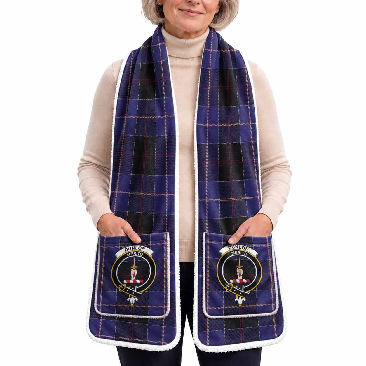 Dunlop Tartan Crest Pocket Scarf - Ultimate Plaid Gift Wrap