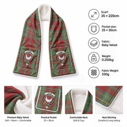 Leask Tartan Crest Pocket Scarf - Ultimate Plaid Gift Wrap