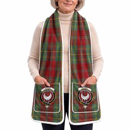 Leask Tartan Crest Pocket Scarf - Ultimate Plaid Gift Wrap