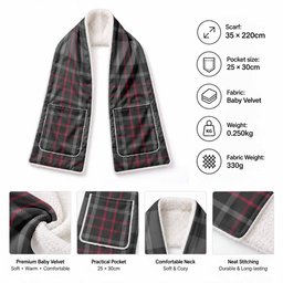 Flynn Tartan Hand-Warmer Pocket Scarf