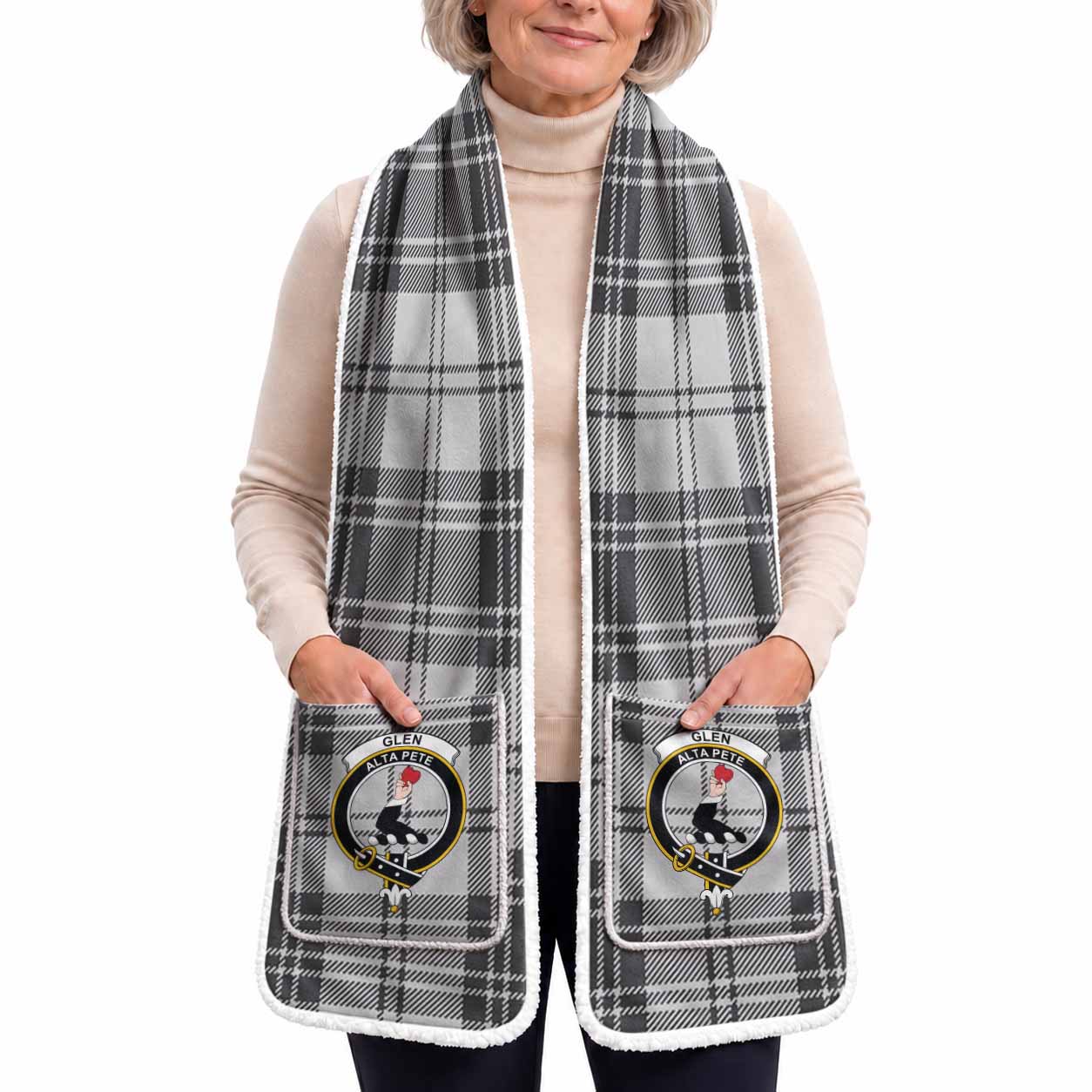 Glen Tartan Crest Pocket Scarf - Ultimate Plaid Gift Wrap