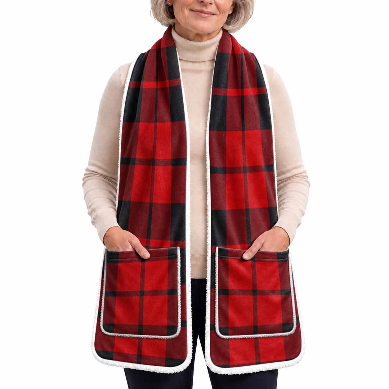 Hogg (Hog) Tartan Hand-Warmer Pocket Scarf