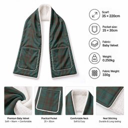 Dublin Tartan Hand-Warmer Pocket Scarf