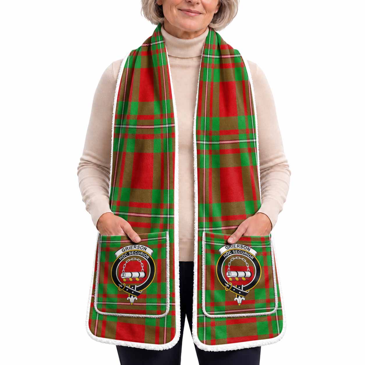 Grierson Tartan Crest Pocket Scarf - Ultimate Plaid Gift Wrap