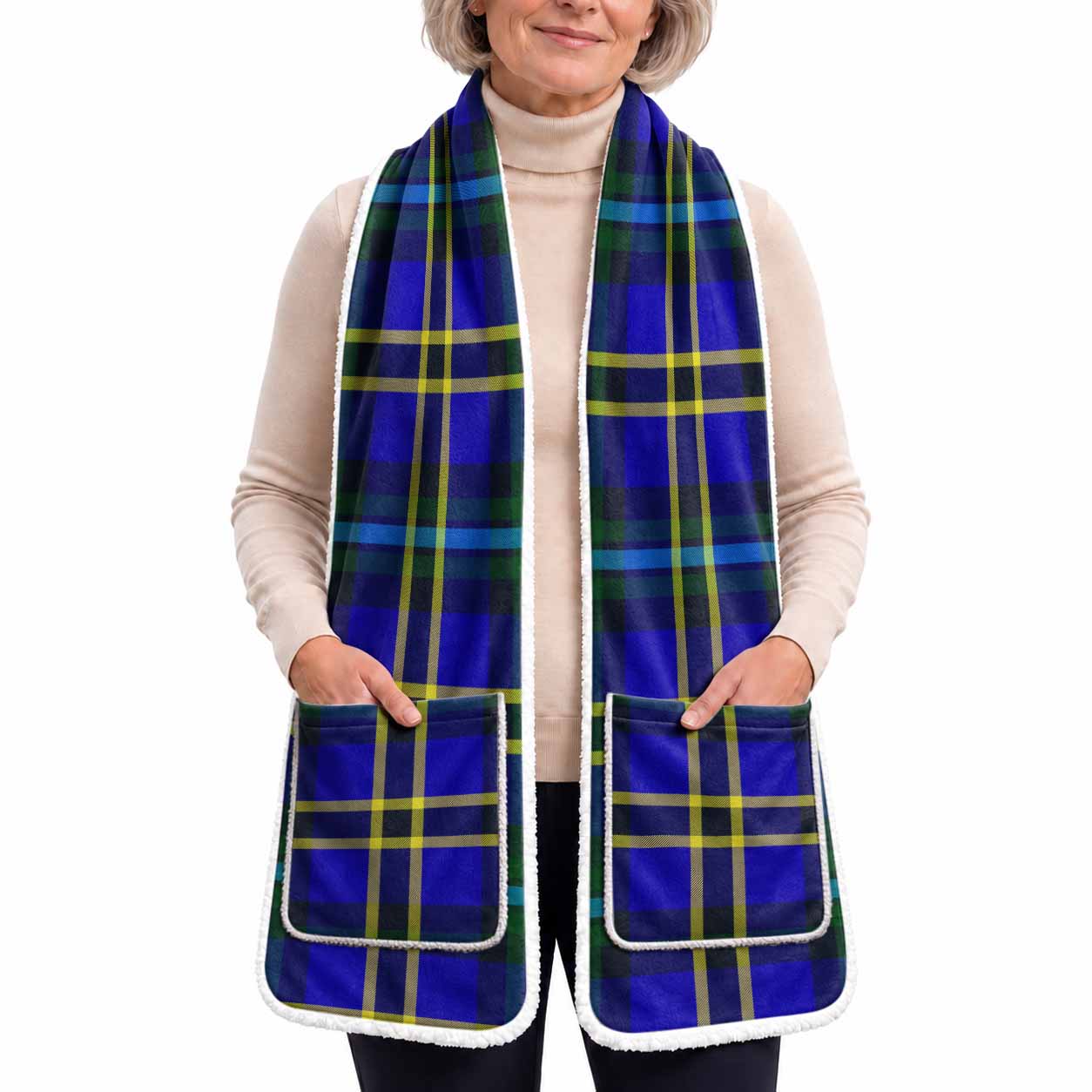 Hope Tartan Hand-Warmer Pocket Scarf