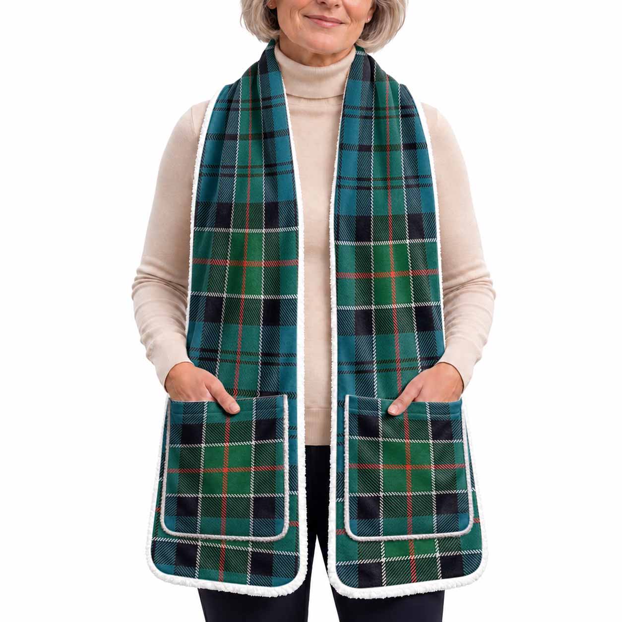 Kirkpatrick Tartan Hand-Warmer Pocket Scarf