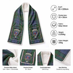 Colquhoun Tartan Crest Pocket Scarf - Ultimate Plaid Gift Wrap