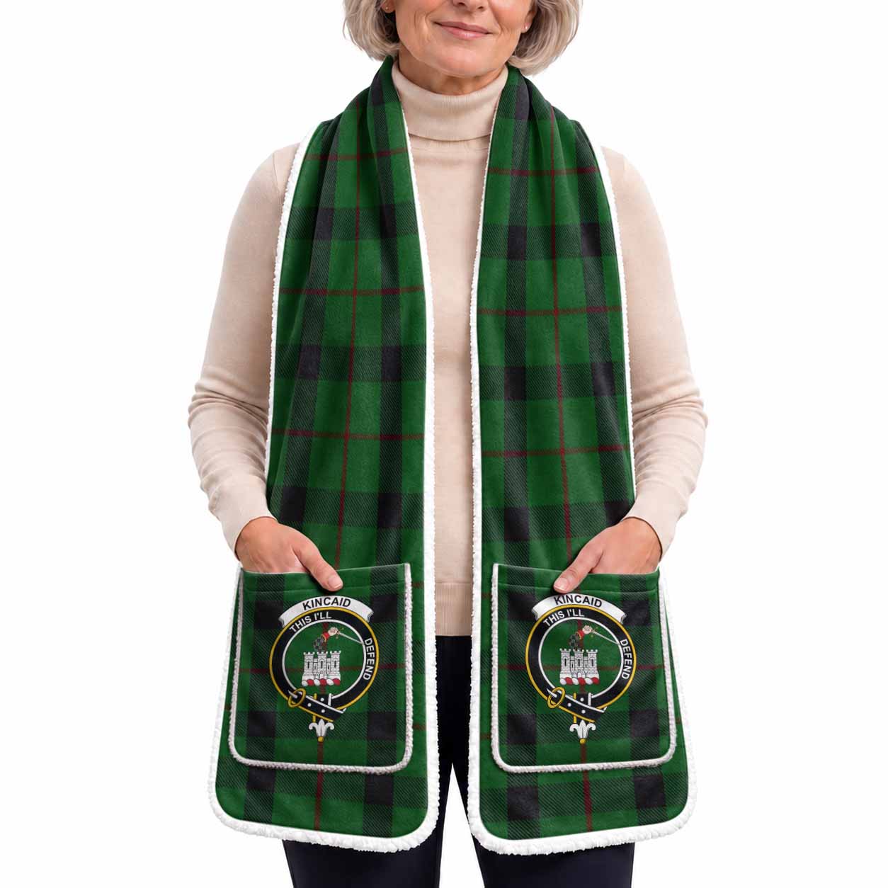 Kincaid Tartan Crest Pocket Scarf - Ultimate Plaid Gift Wrap