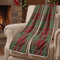 Leask Tartan Hand-Warmer Pocket Scarf