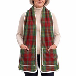 Leask Tartan Hand-Warmer Pocket Scarf