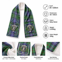 Donnachaidh Tartan Crest Pocket Scarf - Ultimate Plaid Gift Wrap