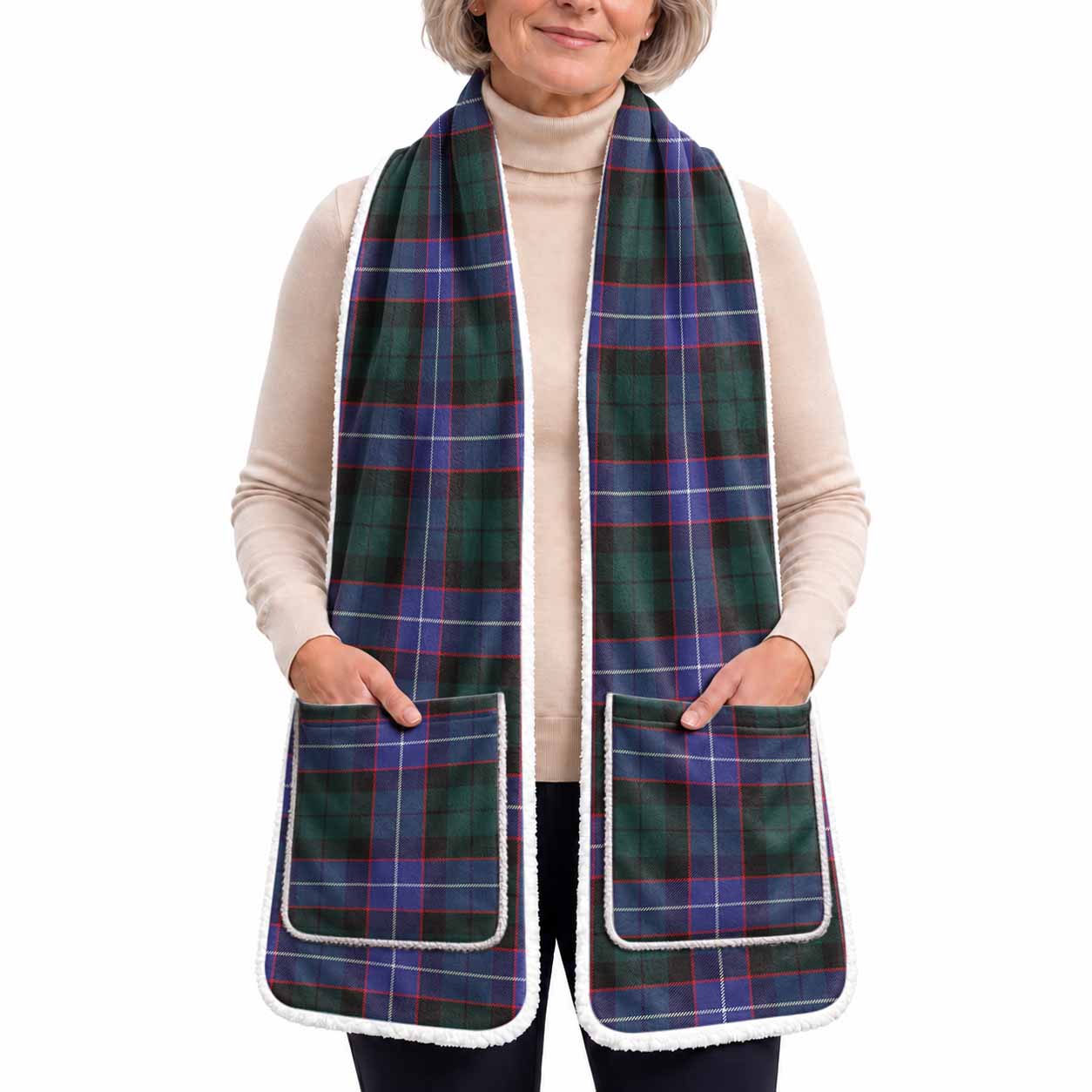 Hunter (Hunterston) Tartan Hand-Warmer Pocket Scarf