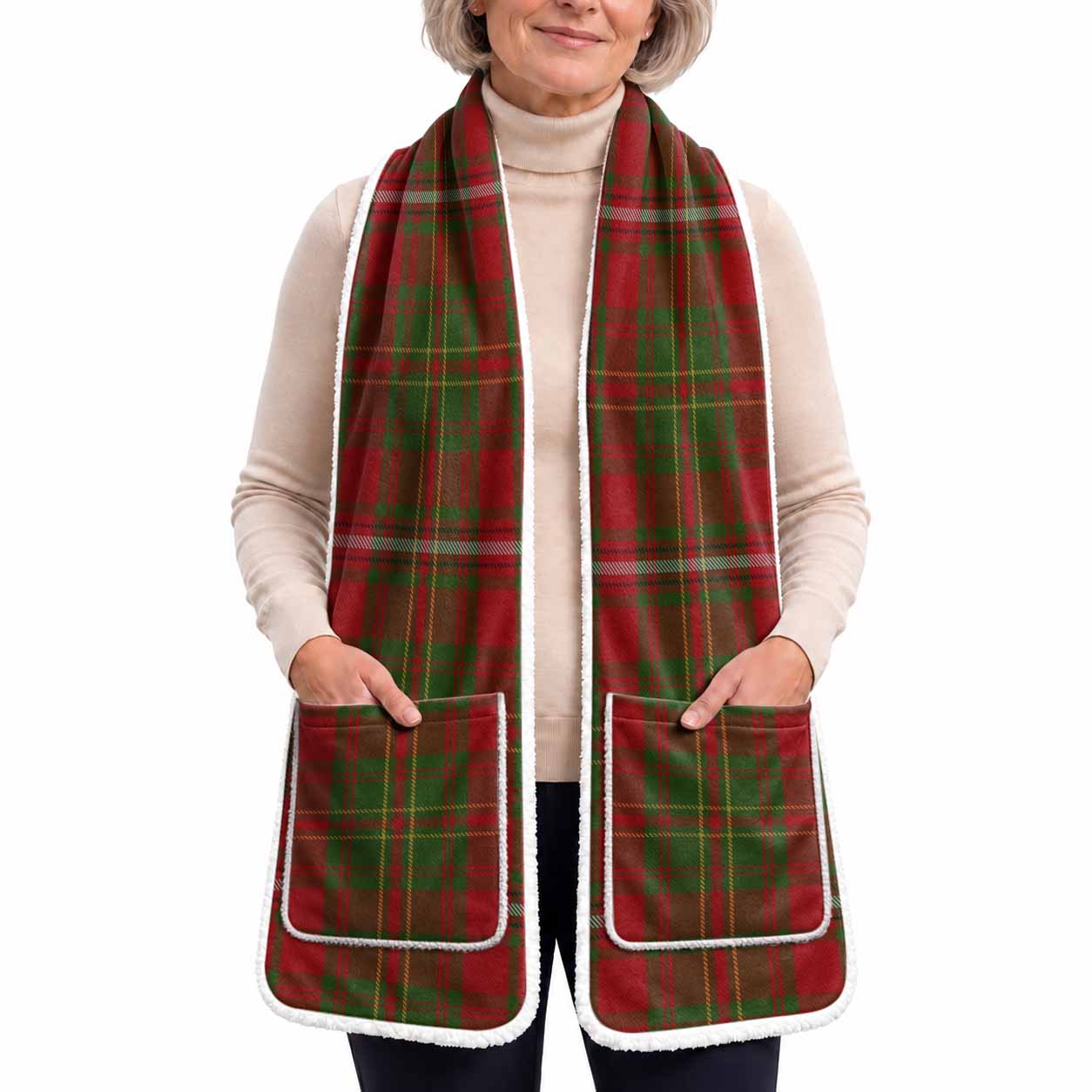 Hay Tartan Hand-Warmer Pocket Scarf