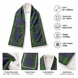 Gunn Tartan Hand-Warmer Pocket Scarf