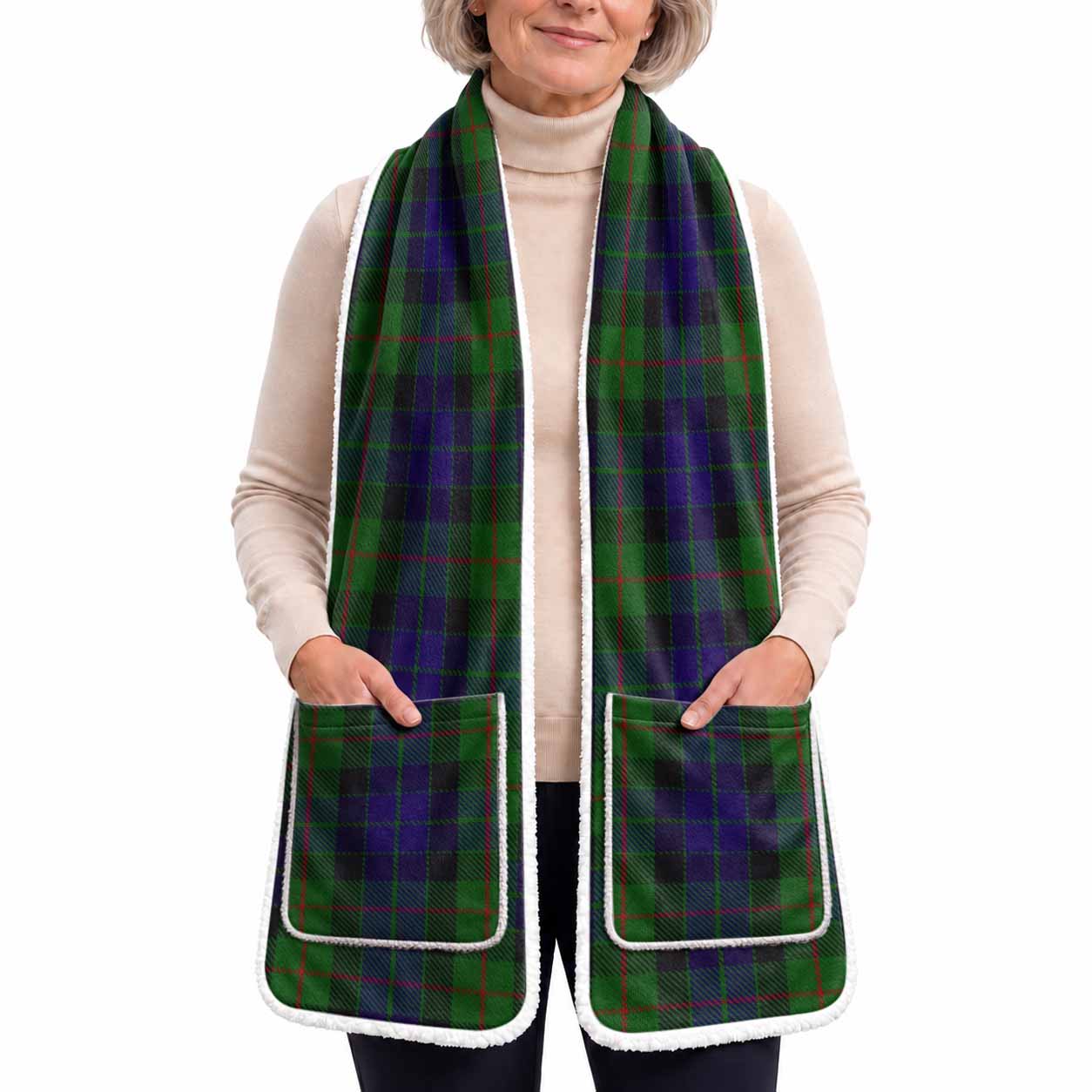 Gunn Tartan Hand-Warmer Pocket Scarf