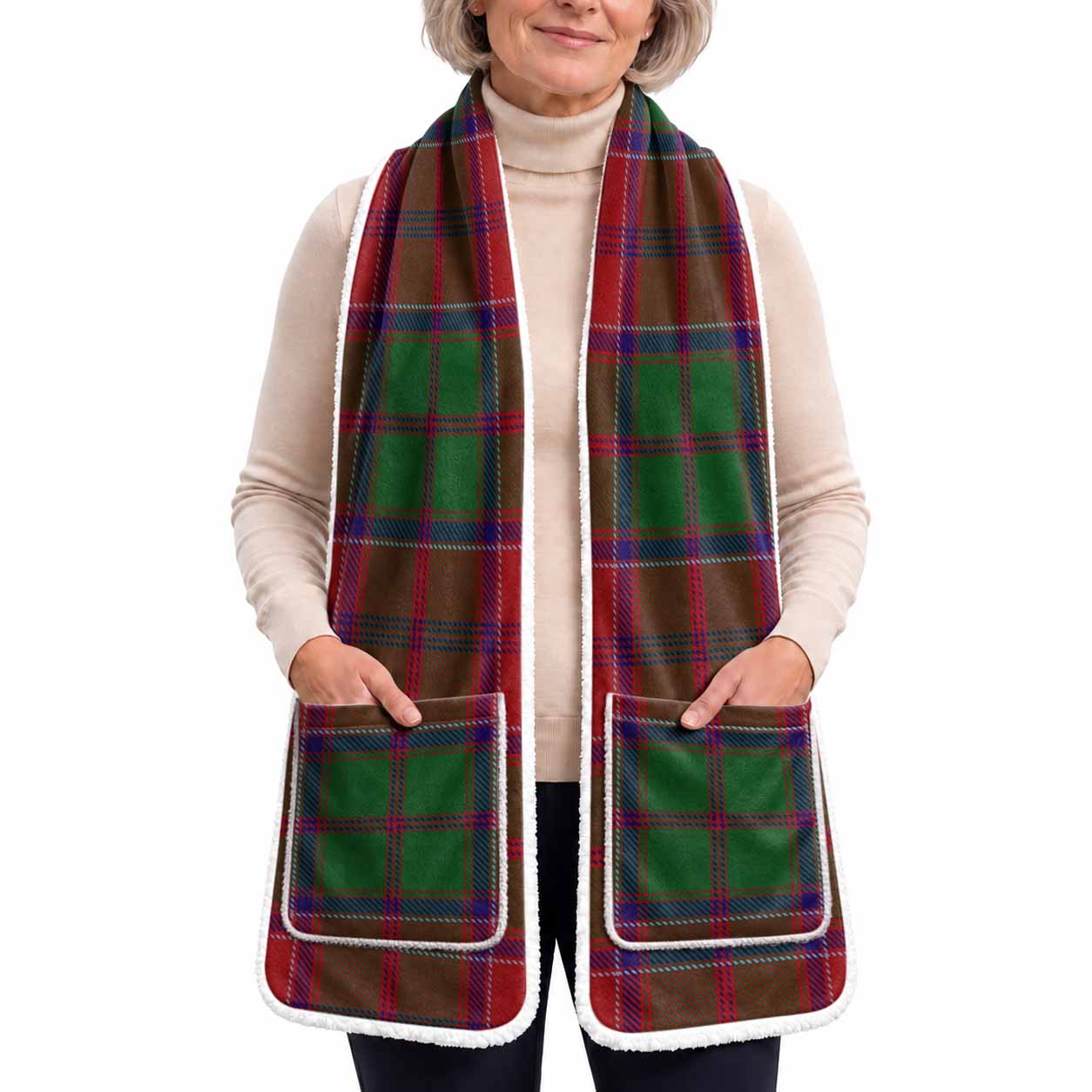 Grant Tartan Hand-Warmer Pocket Scarf