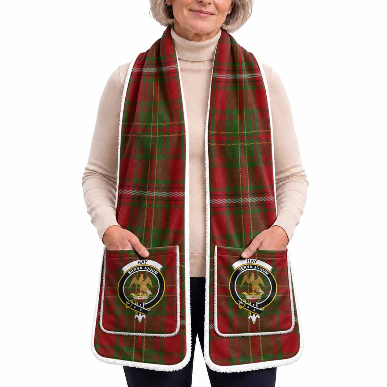 Hay Tartan Crest Pocket Scarf - Ultimate Plaid Gift Wrap