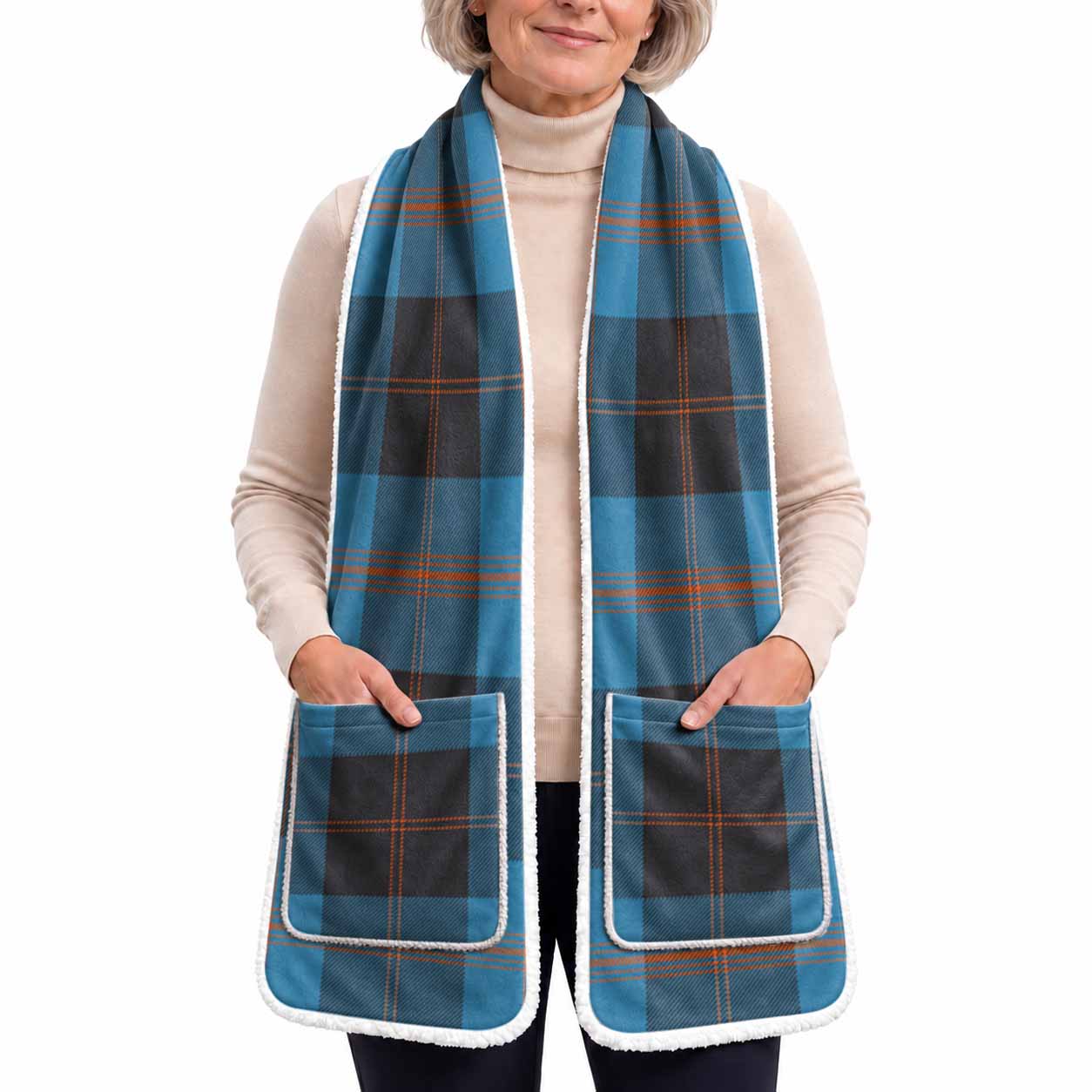 Garden (Gardyne) Tartan Hand-Warmer Pocket Scarf