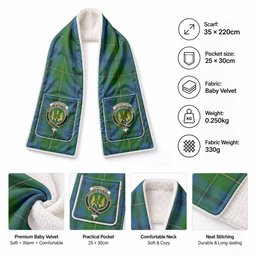 Johnstone (Johnston) Tartan Crest Pocket Scarf - Ultimate Plaid Gift Wrap