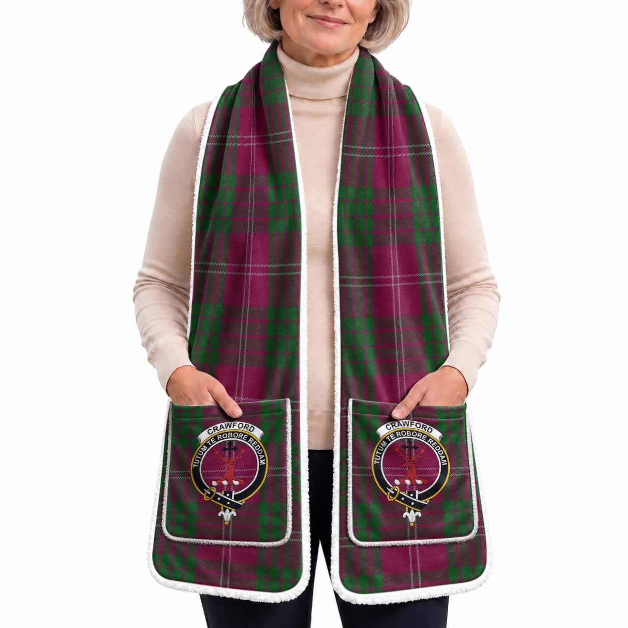 Crawford Tartan Crest Pocket Scarf - Ultimate Plaid Gift Wrap
