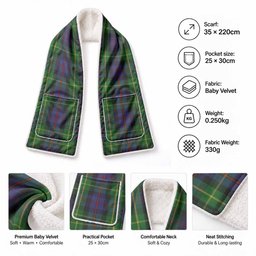 Farquharson Tartan Hand-Warmer Pocket Scarf
