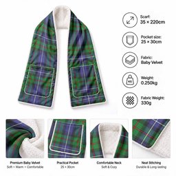 Donnachaidh Tartan Hand-Warmer Pocket Scarf