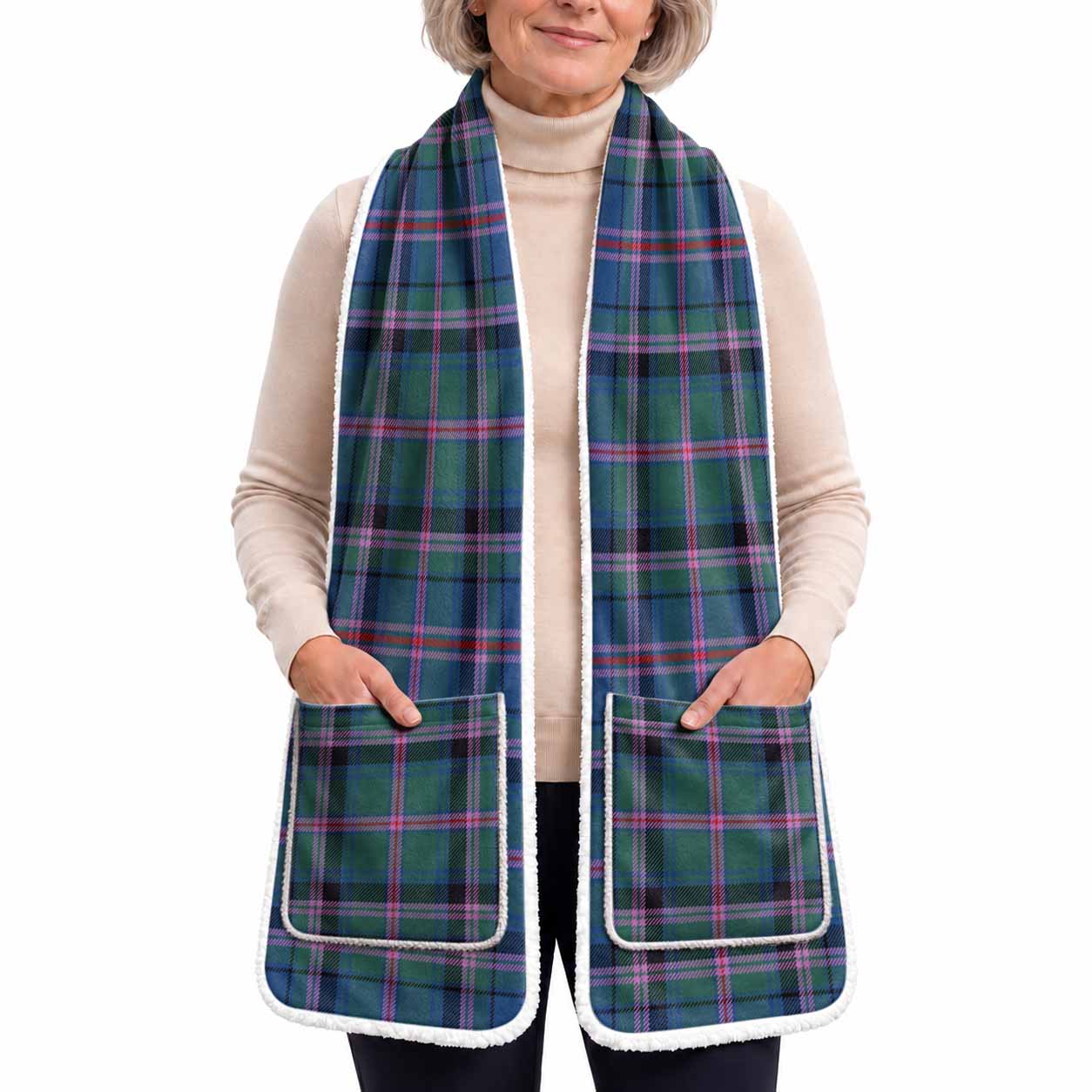 Cooper Tartan Hand-Warmer Pocket Scarf