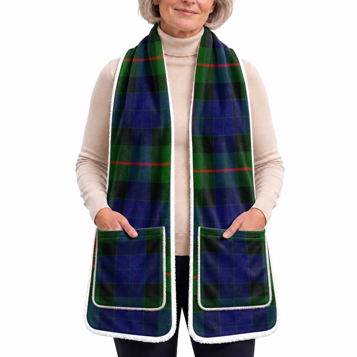 Jamieson Tartan Hand-Warmer Pocket Scarf