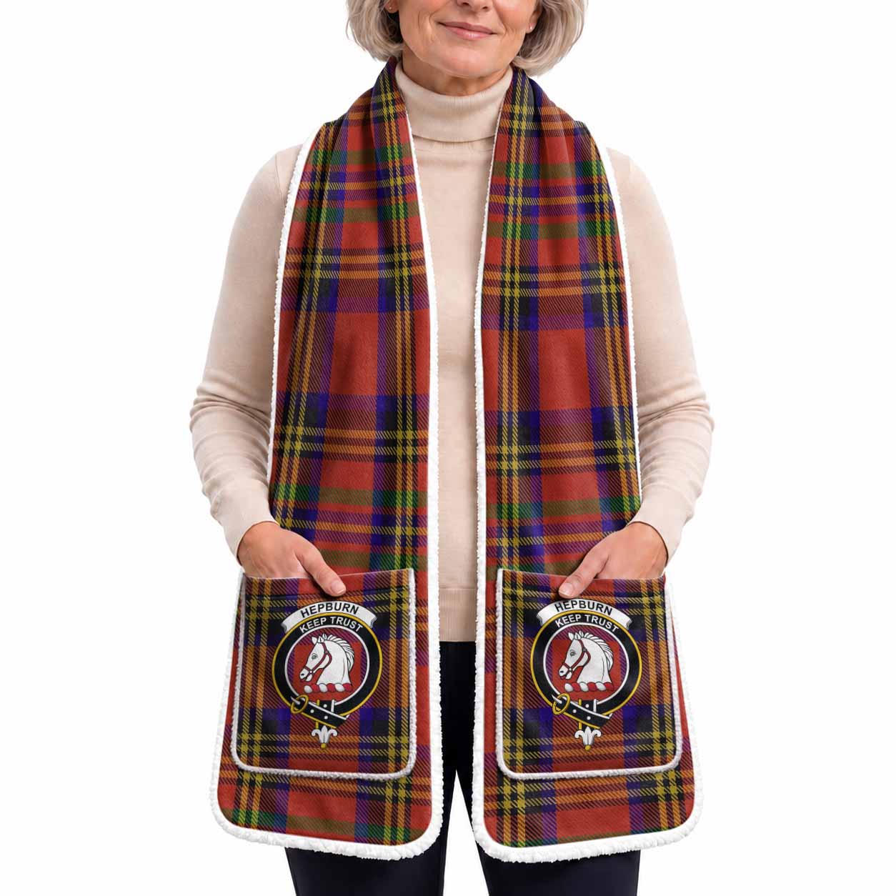 Hepburn Tartan Crest Pocket Scarf - Ultimate Plaid Gift Wrap