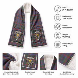 Cumming Tartan Crest Pocket Scarf - Ultimate Plaid Gift Wrap
