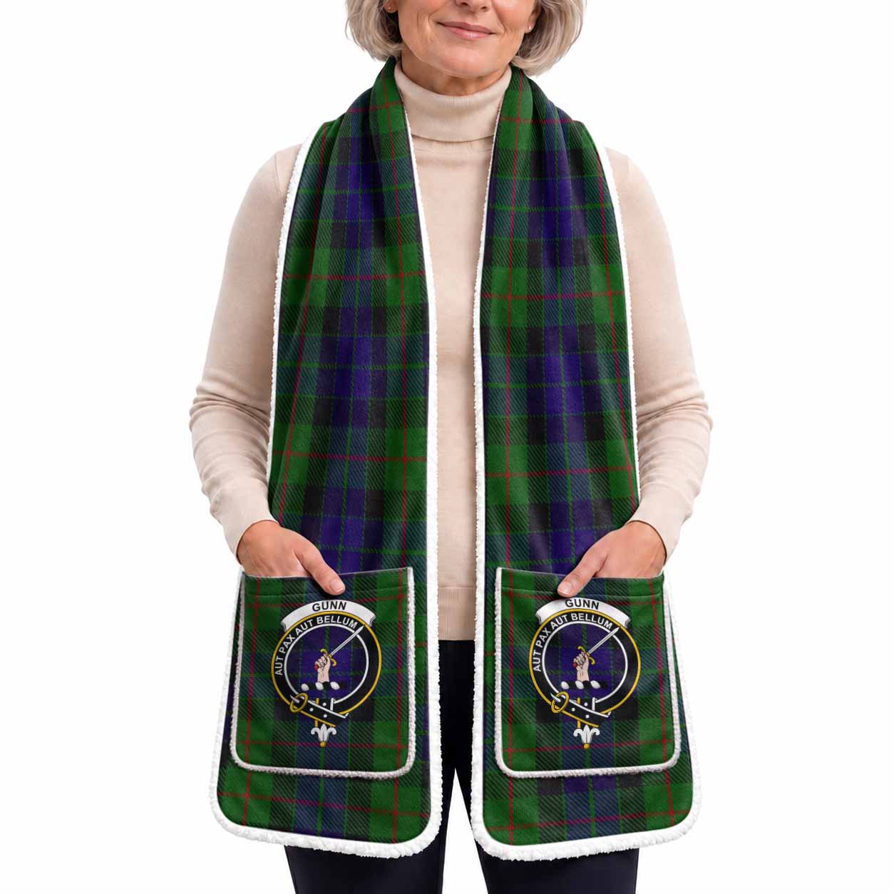 Gunn Tartan Crest Pocket Scarf - Ultimate Plaid Gift Wrap