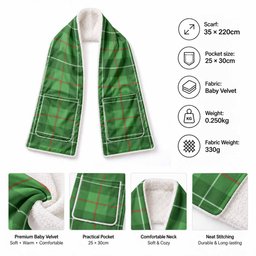 Galloway Tartan Hand-Warmer Pocket Scarf