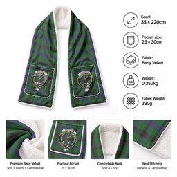 Davidson Tartan Crest Pocket Scarf - Ultimate Plaid Gift Wrap