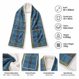 Laing Tartan Hand-Warmer Pocket Scarf