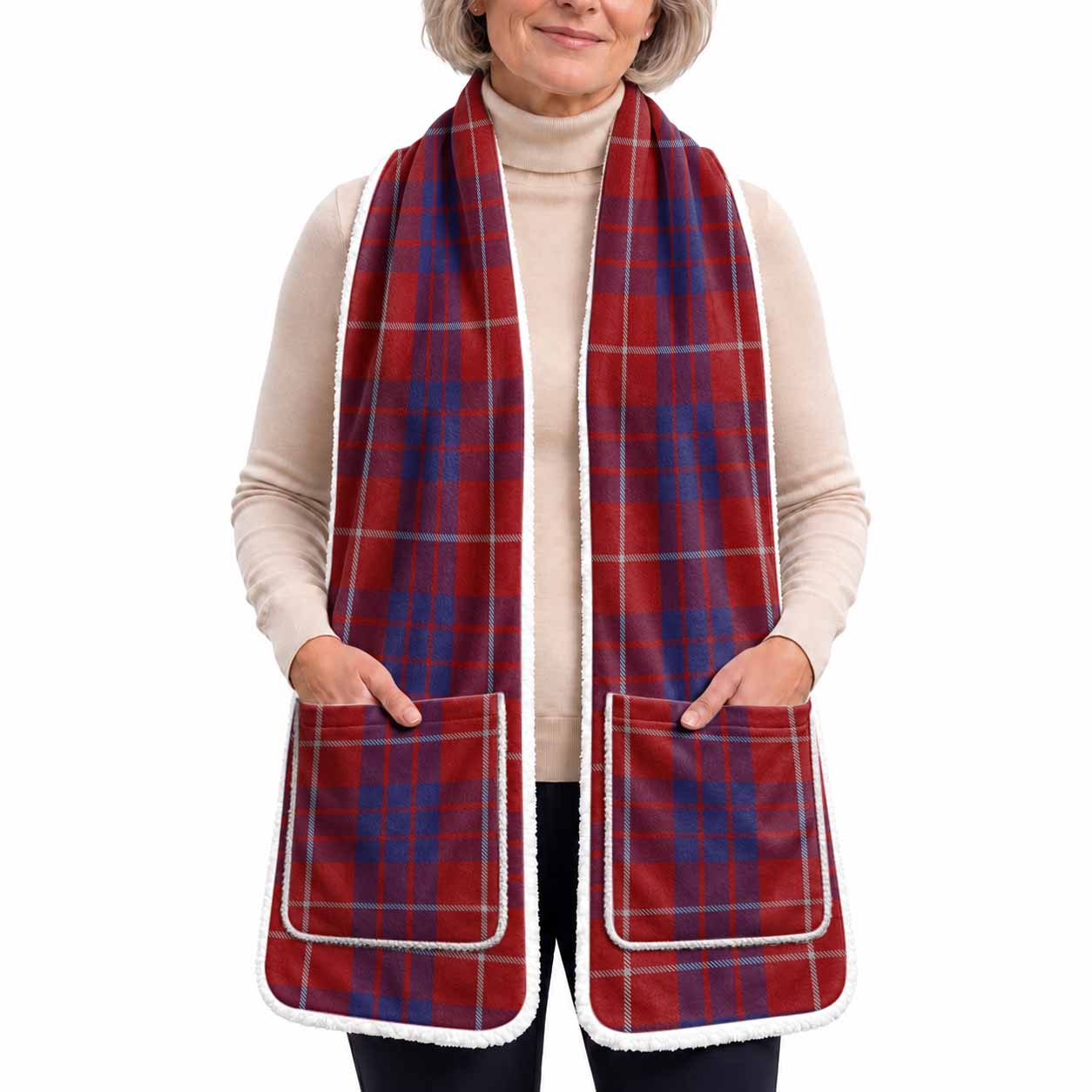 Hamilton Tartan Hand-Warmer Pocket Scarf