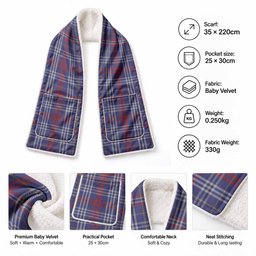 Parker Tartan Hand-Warmer Pocket Scarf
