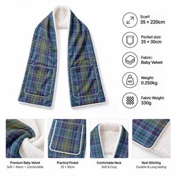 O'Sullivan Tartan Hand-Warmer Pocket Scarf