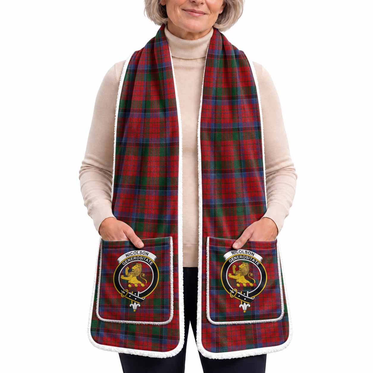 Nicolson Tartan Crest Pocket Scarf - Ultimate Plaid Gift Wrap