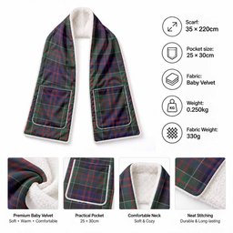 MacDonald (McDonald) of Clanranald Tartan Hand-Warmer Pocket Scarf